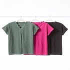 V-Neck Scallop Trim Longline Knit Tunic Top image number null