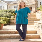 Shirred Yoke Swing Tunic image number null