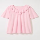 Ruffled V-Neck Short Sleeve Tee image number null