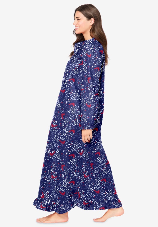 Long Flannel Nightgown  image number 2