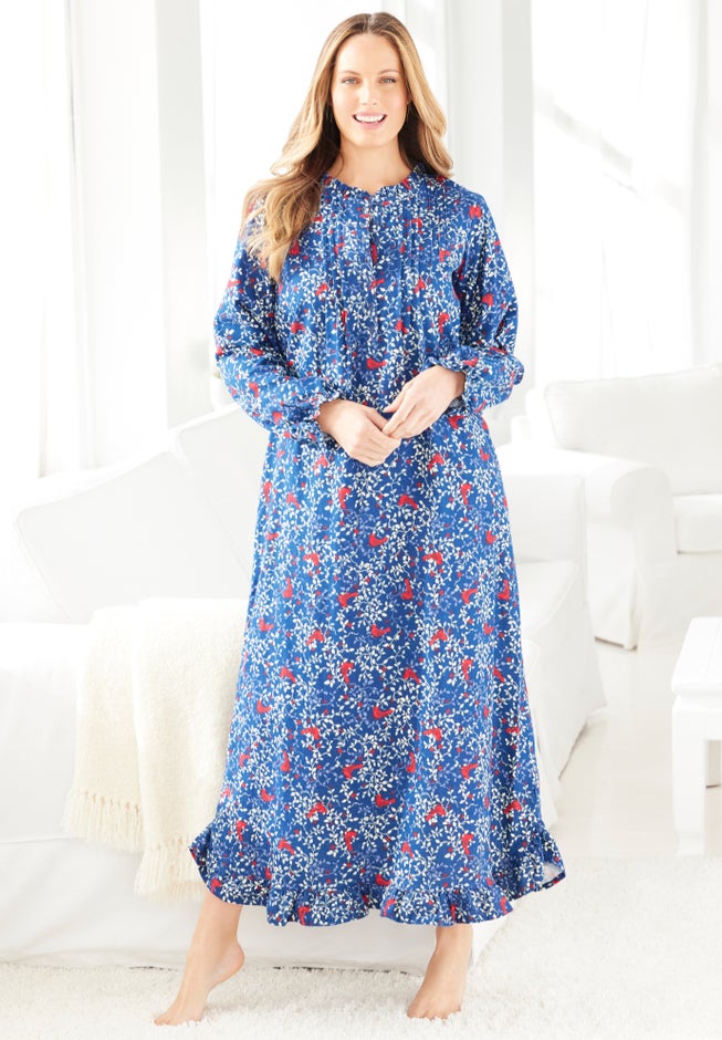 Long Flannel Nightgown image number 6