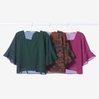 Square Neck &frac34; Ruffle Sleeve Tulip Hem Tunic image number 1