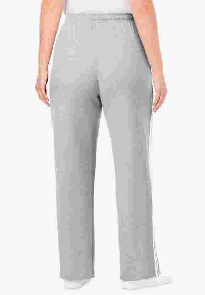 Women's Plus-Size Better-Fleece Side-Stripe Pull-On Sweatpants image number 1