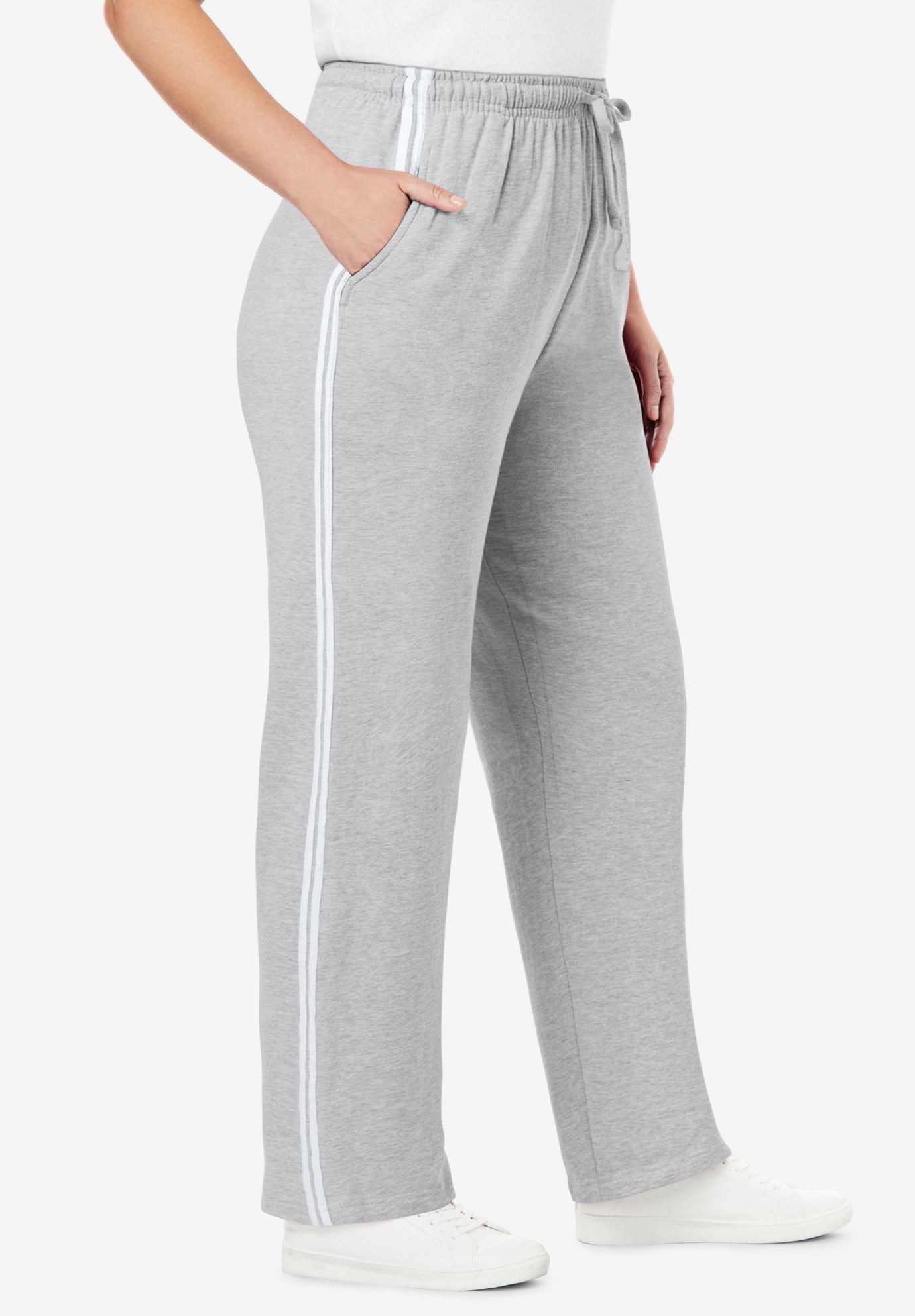 Better-Fleece Side-Stripe Pull-On Sweatpants image number 2