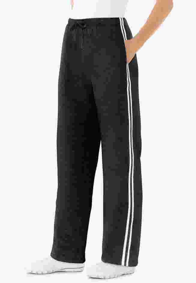 Women's Plus-Size Better-Fleece Side-Stripe Pull-On Sweatpants image number 0