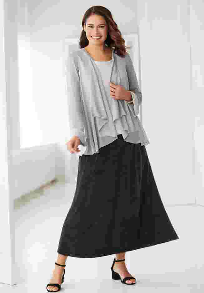 Velour A-Line Skirt image number 1