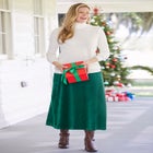 Velour A-Line Skirt image number null