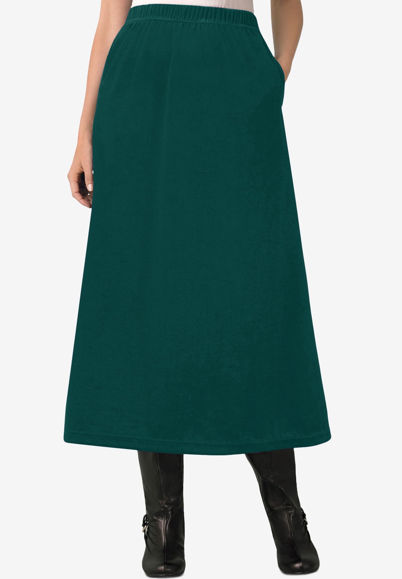 Velour A-Line Skirt image number 1