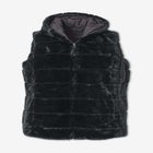 Plus Size 2-in-1 Puffer and Faux Fur Vest image number null