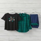 Two-Piece Flannel Shirt and Tee image number null