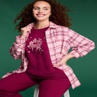 Two-Piece Flannel Shirt and Tee image number 1