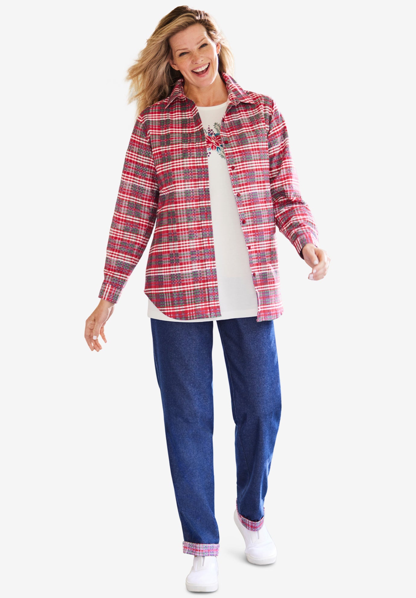 Two-Piece Flannel Shirt and Tee image number 0