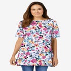 Perfect Printed Short-Sleeve Boatneck Tunic image number null