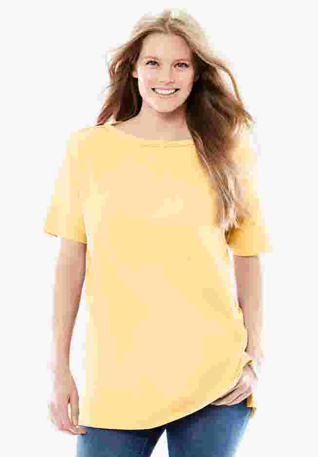 Perfect Printed Short-Sleeve Boatneck Tunic image number 7