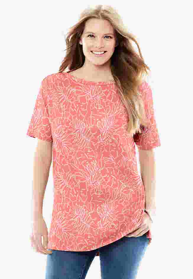 Perfect Printed Short-Sleeve Boatneck Tunic image number 8
