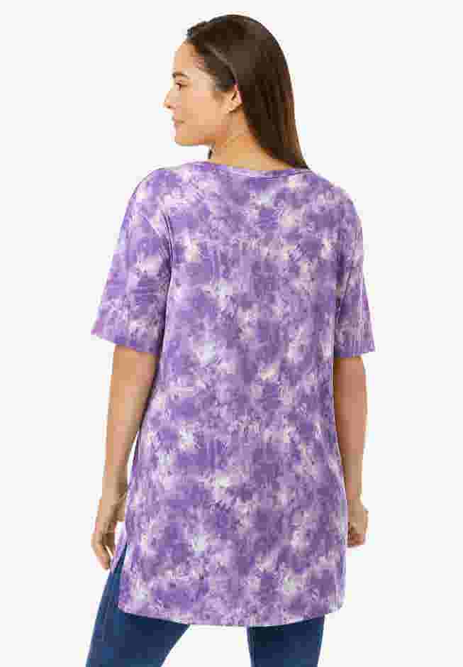Perfect Printed Short-Sleeve Boatneck Tunic image number 1
