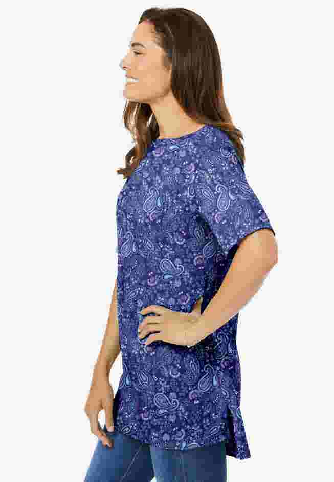 Perfect Printed Short-Sleeve Boatneck Tunic image number 2