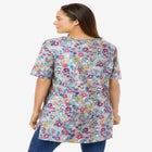 Perfect Printed Short-Sleeve Boatneck Tunic image number null