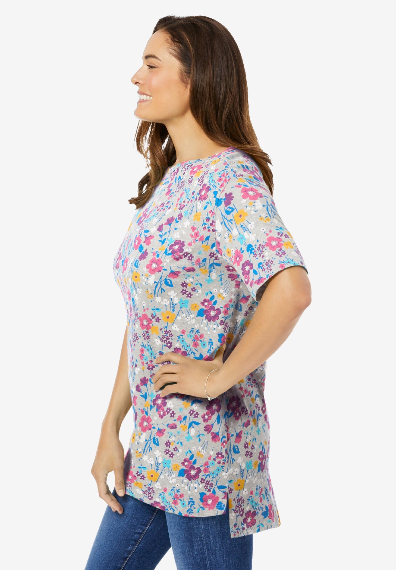 Perfect Printed Short-Sleeve Boatneck Tunic image number 2