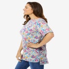 Perfect Printed Short-Sleeve Boatneck Tunic image number null