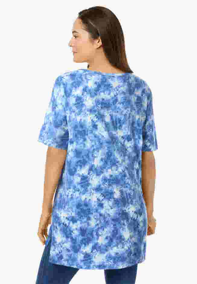 Perfect Printed Short-Sleeve Boatneck Tunic image number 1