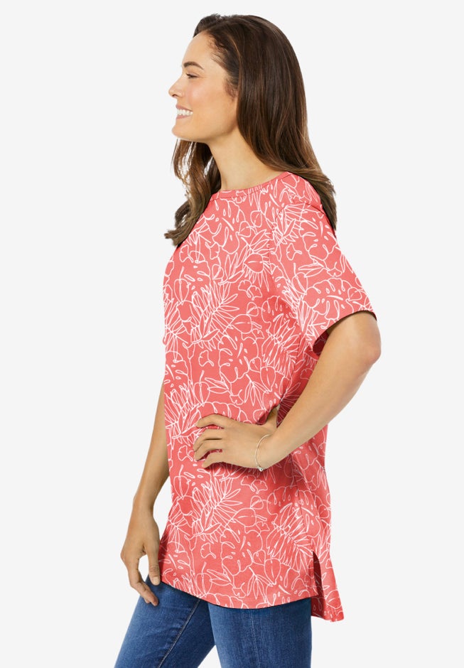 Perfect Printed Short-Sleeve Boatneck Tunic image number 2