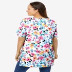Perfect Printed Short-Sleeve Boatneck Tunic image number null