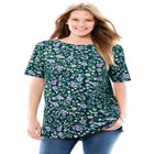 Perfect Printed Short-Sleeve Boatneck Tunic image number null