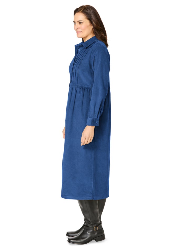 Button Front Corduroy Dress image number 2