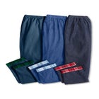 Elastic-Waist Cotton Straight Leg Denim Pant with Flannel Lining image number null