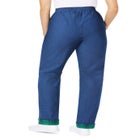 Elastic-Waist Cotton Straight Leg Denim Pant with Flannel Lining image number null