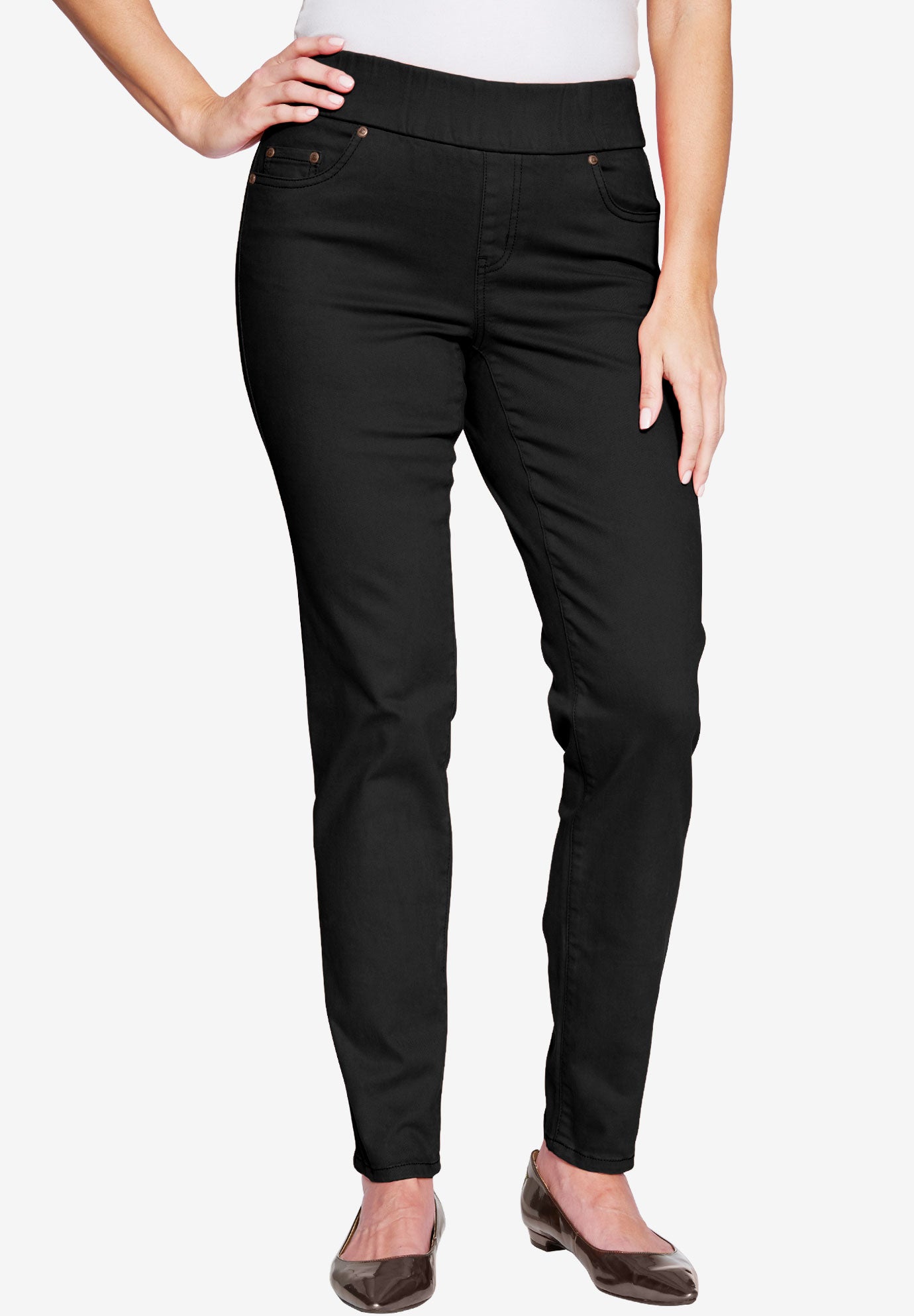 Comfort Waist Stretch Denim Straight Leg Jean image number 0