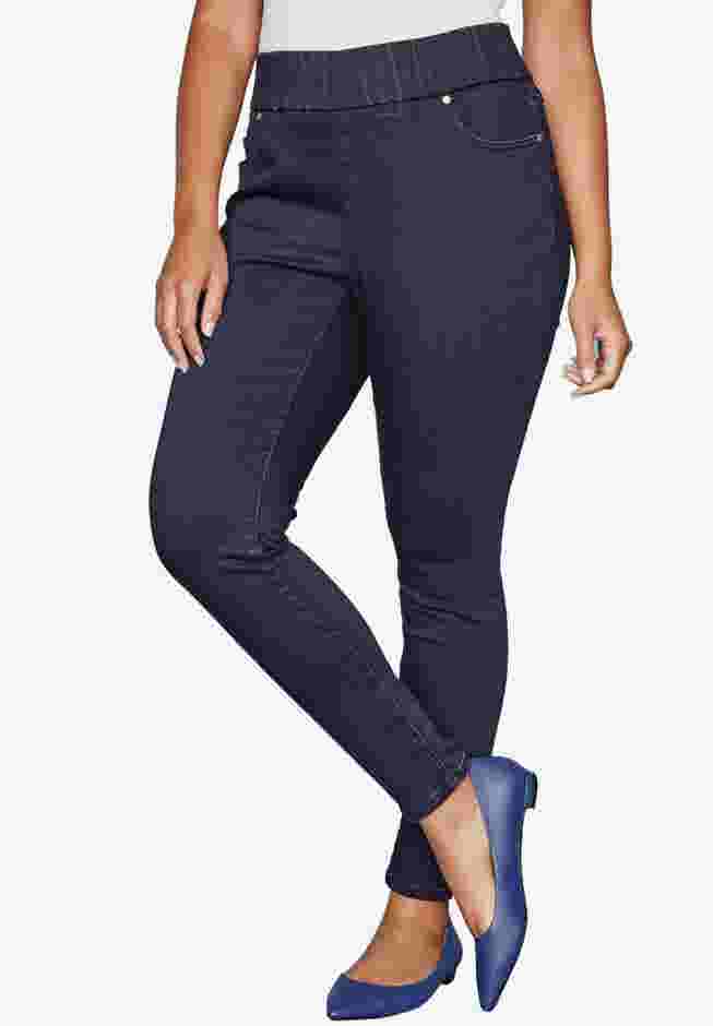 Comfort Waist Stretch Denim Straight Leg Jean image number 0