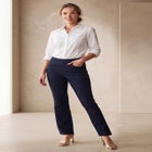 Comfort Waist Stretch Denim Straight-Leg Jean image number null