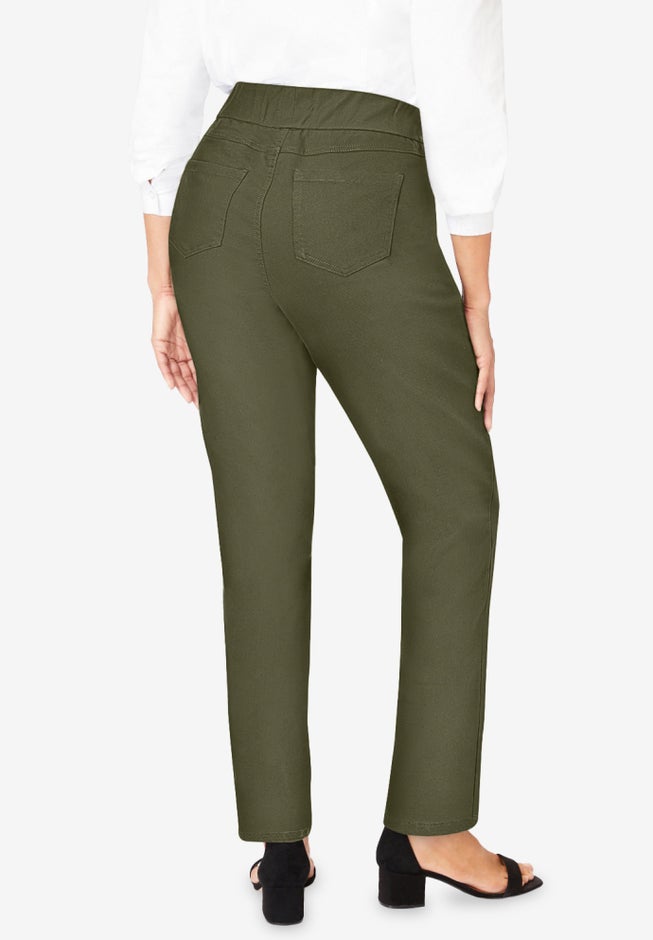 Comfort Waist Stretch Denim Straight Leg Jean image number 1