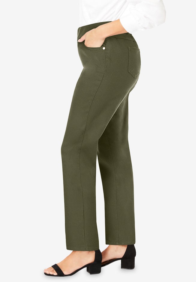 Comfort Waist Stretch Denim Straight Leg Jean image number 2