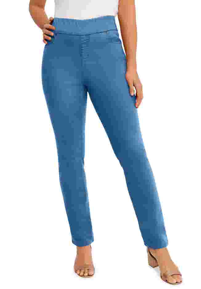 Comfort Waist Stretch Denim Straight Leg Jean image number 0