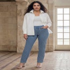 Comfort Waist Stretch Denim Straight-Leg Jean image number 0