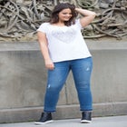 Graphic Scoop Neck Tee image number null