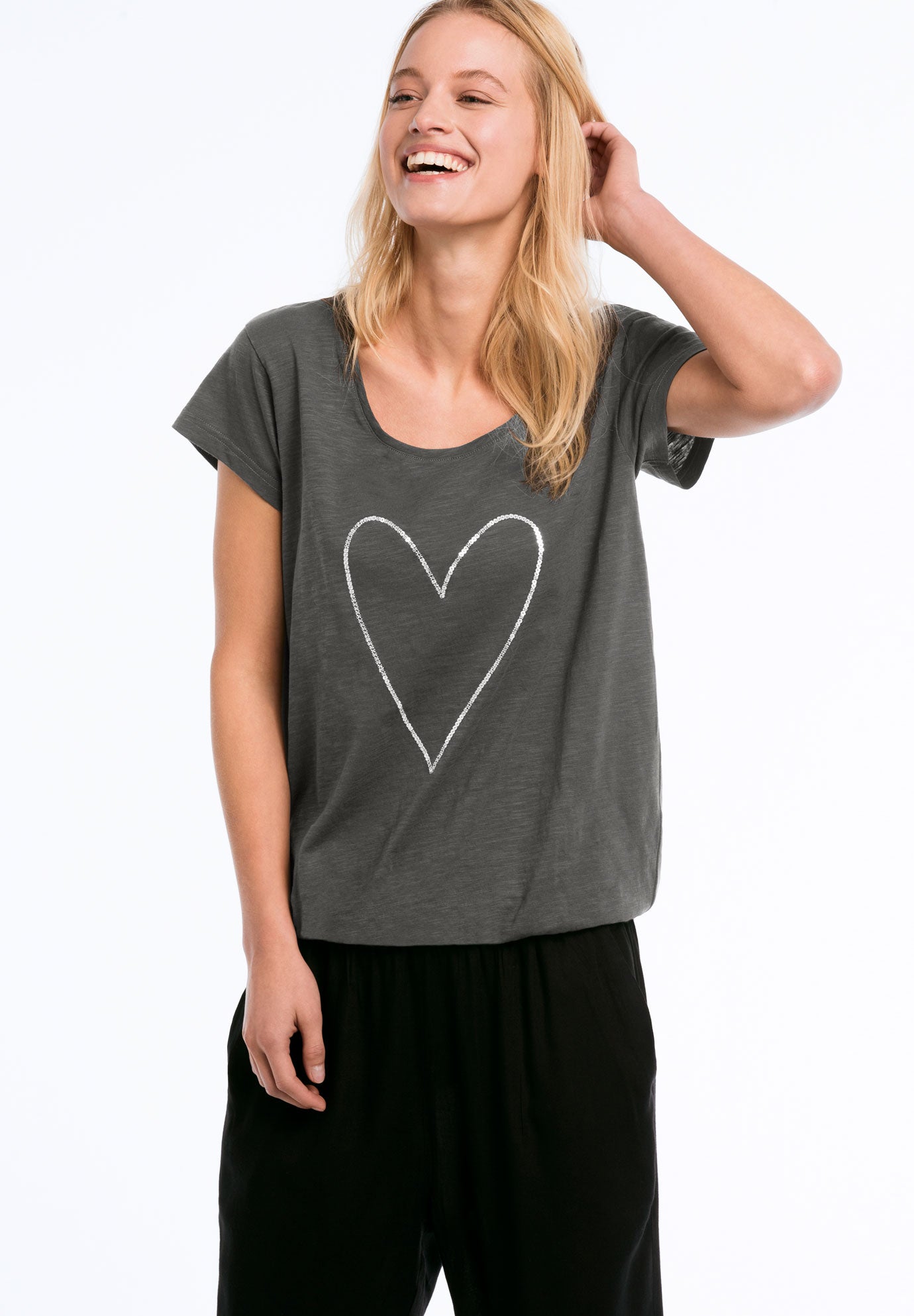 Graphic Scoop Neck Tee image number 0