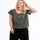 Graphic Scoop Neck Tee image number null