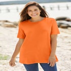 Perfect Short-Sleeve Crewneck Cotton Tee image number null