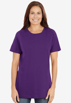 Perfect Short-Sleeve Crewneck Cotton Tee