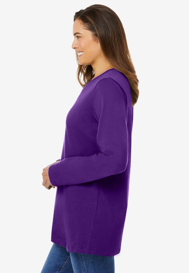 Perfect Long-Sleeve Crewneck Tee image number 3