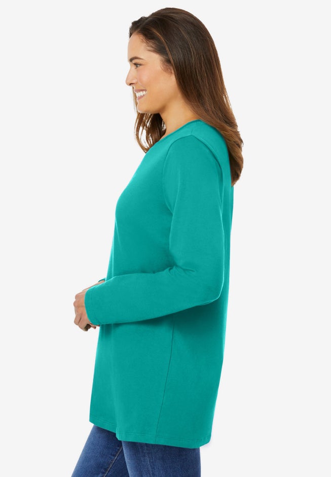 Perfect Long-Sleeve Crewneck Tee image number 2