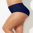 Shirred High Waist Tummy Control Swim Brief image number null