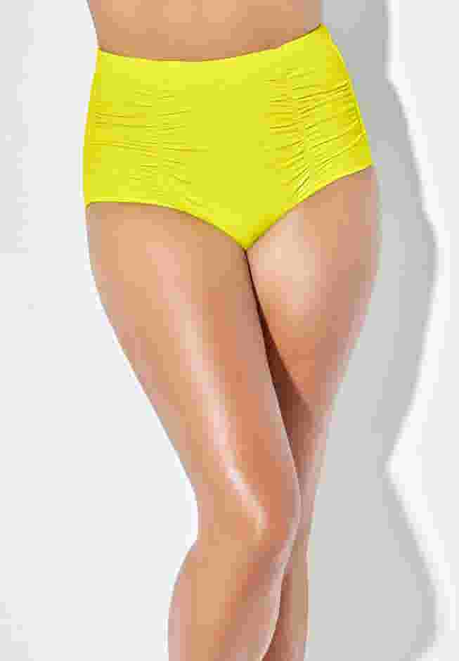 Shirred High Waist Swim Brief image number 0
