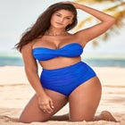 Valentine Ruched Bandeau Bikini Top image number null