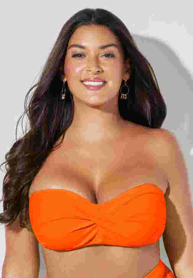 Valentine Ruched Bandeau Bikini Top image number 0