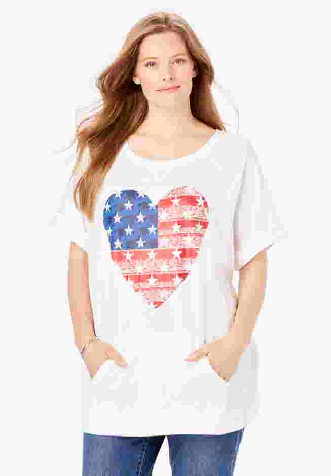 Americana Kangaroo Pocket Tee image number 0